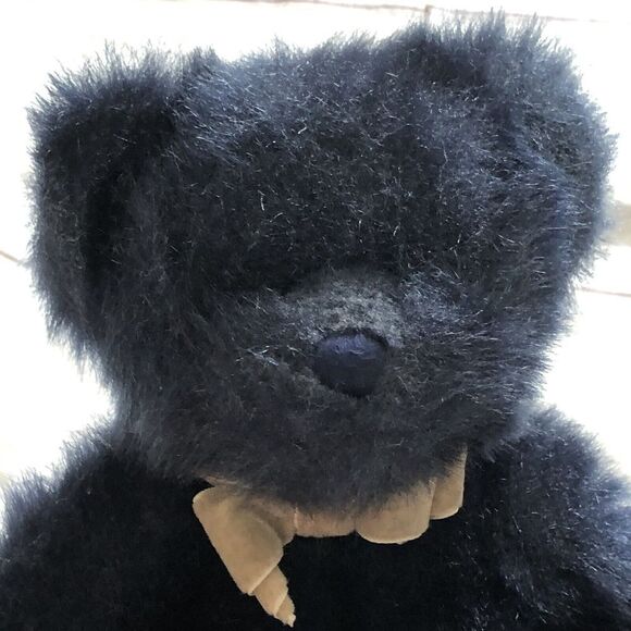 Russ Berrie Teddy Bear Dark Sapphire Blue Alleluia Peace Washable #4888 14" - Picture 2 of 8